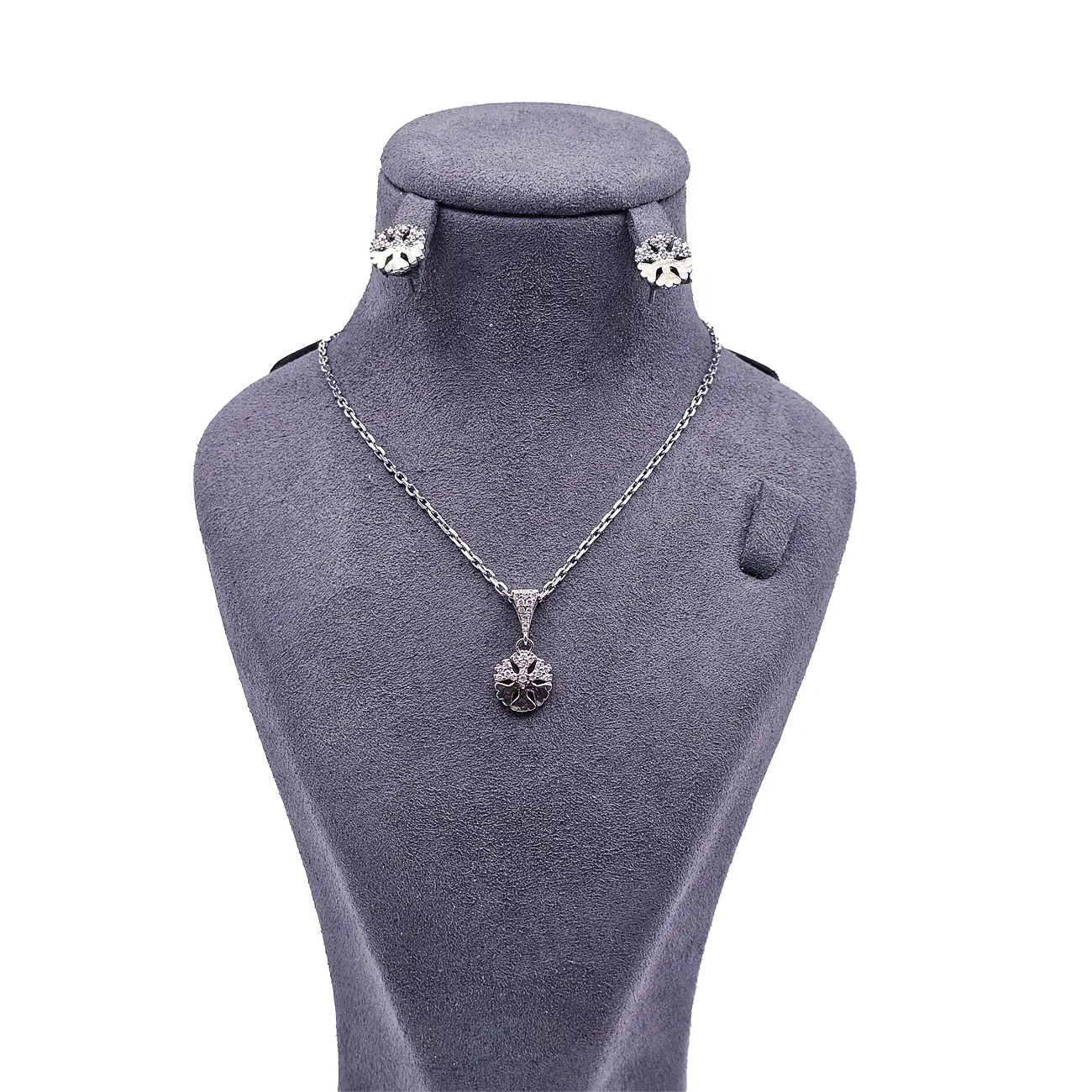 نیمست نقره جواهری میخی مدل 95