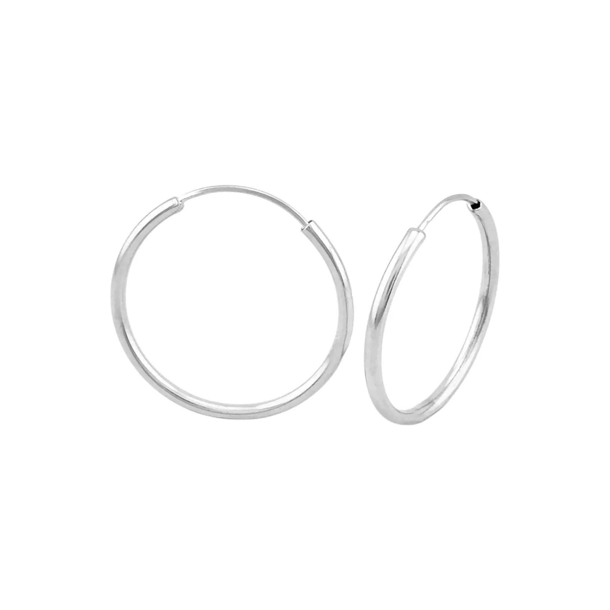 گوشواره  نقره حلقه ای ساده  مدل 4