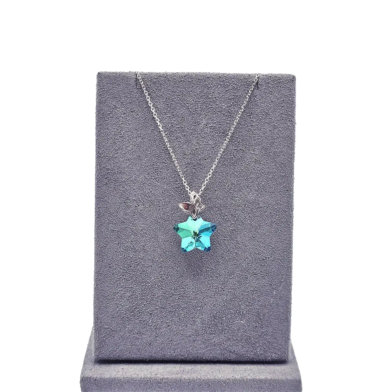 پلاک  نقره سوارسکی مدل 43